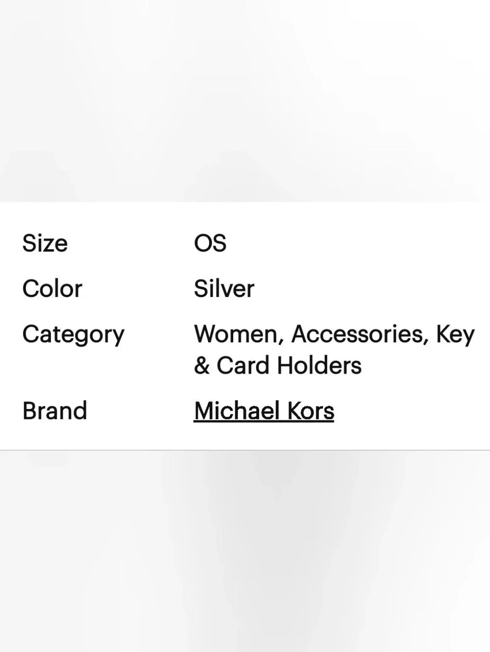 Michael Kors Metallic Silver Logo Clutch Wallet